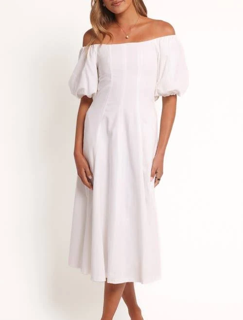Petal & Pup Women's Jensen Off-the-Shoulder Midi Dress