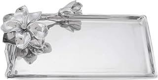 Arthur Court Designs Aluminum Magnolia Serving Food Tray 12 inch x 6 inch