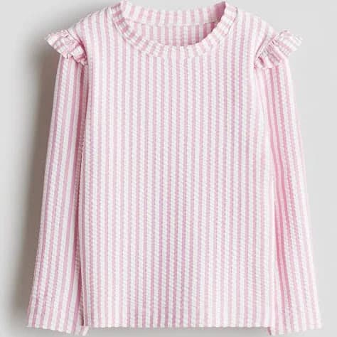 H&M Girls Striped UPF 50 Swim Shirt