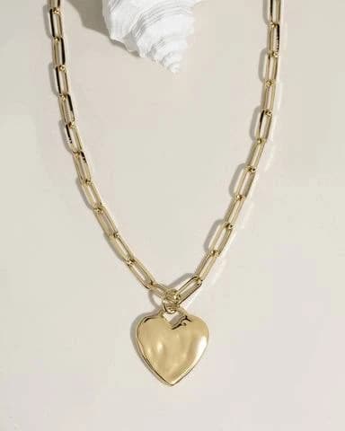 James Michelle Chunky Heart Tarnish Proof Necklace