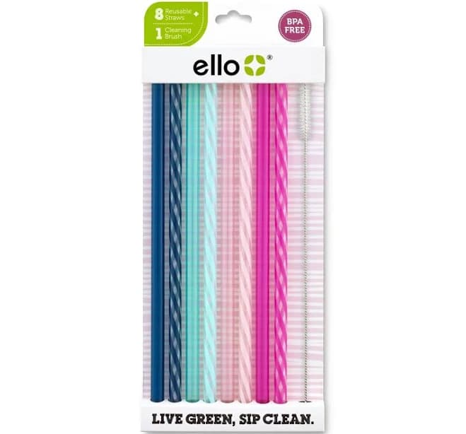 Ello Impact Reusable Plastic Straws