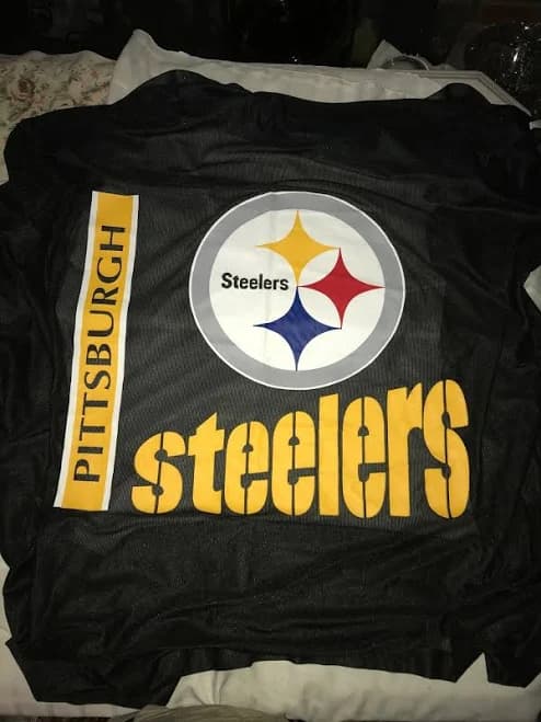 Sports Coverage Wall Banner 72" Square Shower Curtain Black Pittsburgh
