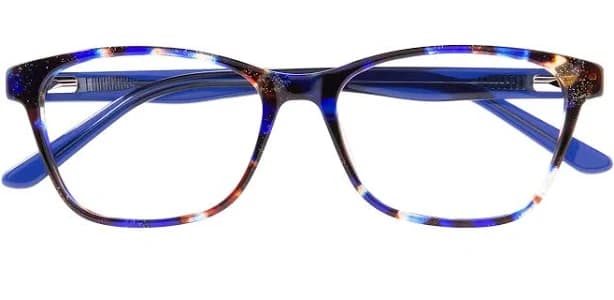 Women's La Vie 2146 | Square Glasses | Blue Plastic Frames