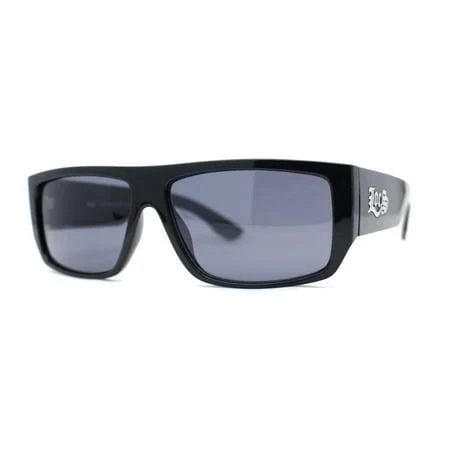 Locs Men's Oversize Squared Rectangle Cholo Sunglasses