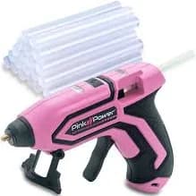 Pink Power Mini Cordless Hot Glue Gun Kit