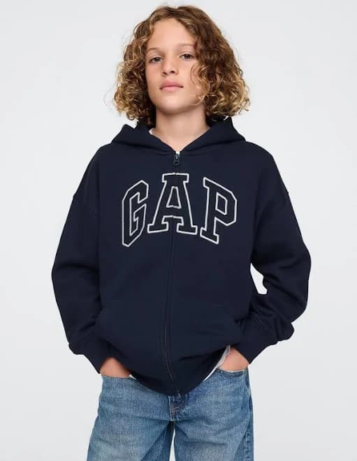 Gap Girls Vintagesoft Logo Zip Hoodie
