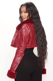 Got A Wild One Cropped Jacket - Burgundy | Fashion Nova