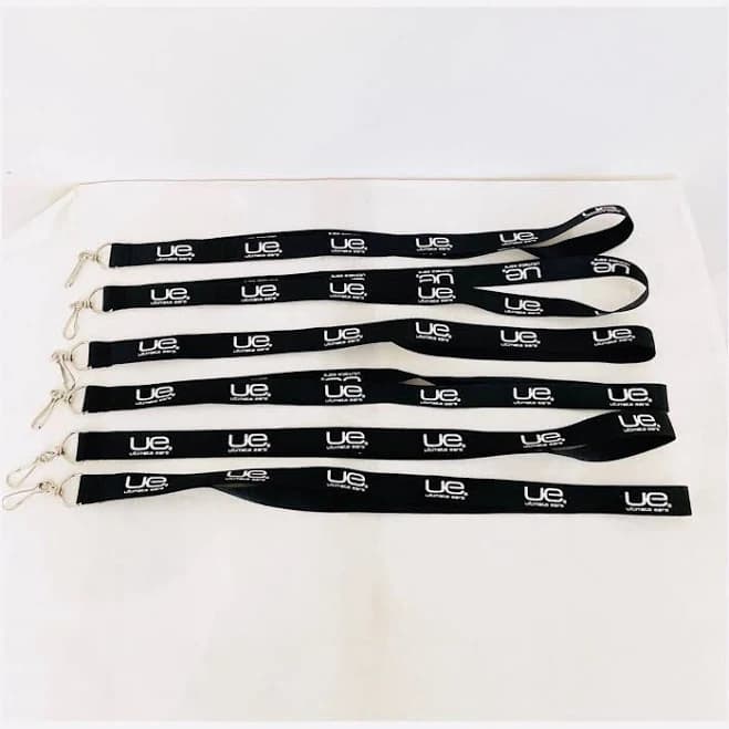 Ultimate Ears Black Necklace Fabric Lanyard for ID Badge