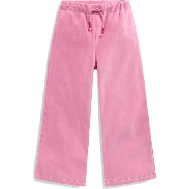 Girls Kids Boden Heart Pocket Velour Joggers