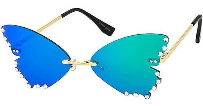 Women's Rimless Butterfly Sunglasses