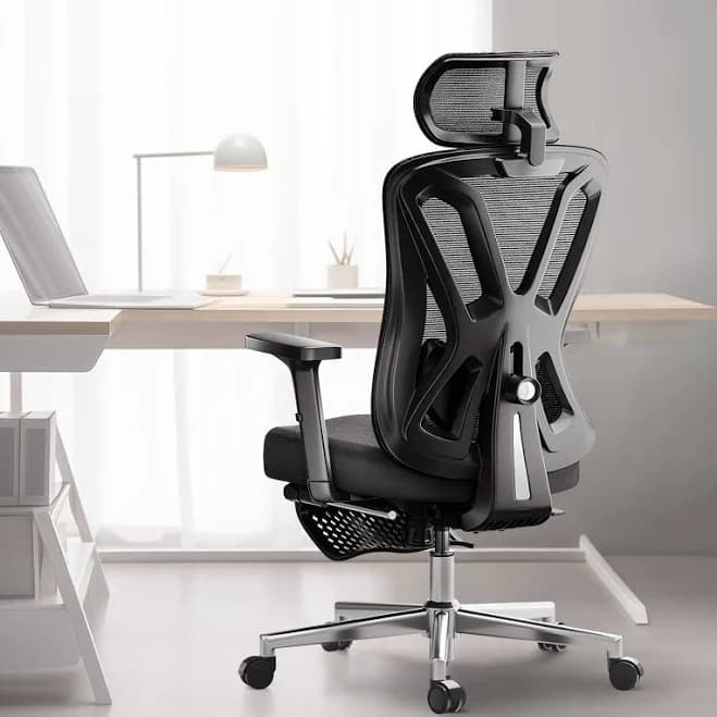 Ergonomic Office Chair with Armrests and Footrest