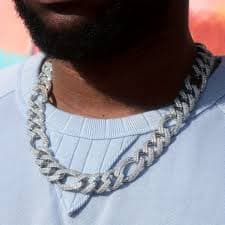 20mm hip hop cuban chain bracelet necklace men jewelry - Temu Oman