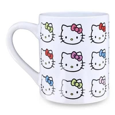 Silver Buffalo Hello Kitty Faces and Bows Ceramic Mug