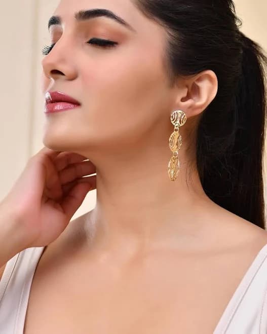 Triple Drop Disc Earrings