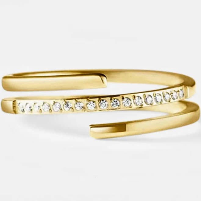 Perimade & Co. Three Row Stacking Spiral Wrap Ring