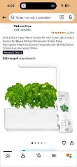 Click & Grow Indoor Smart Fresh Herb Garden Kit