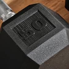Soozier 2 x 50lbs Hex Dumbbell Set of 2 Rubber Weights Exercise Fitness Dumbbell with Non-Slip Handles Anti-roll for Women or Men Home Gym Workout in the Dumbbells department at Lowes.com
