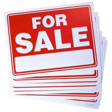 Katzco 9" x 12" Plastic Coated for Sale Sign