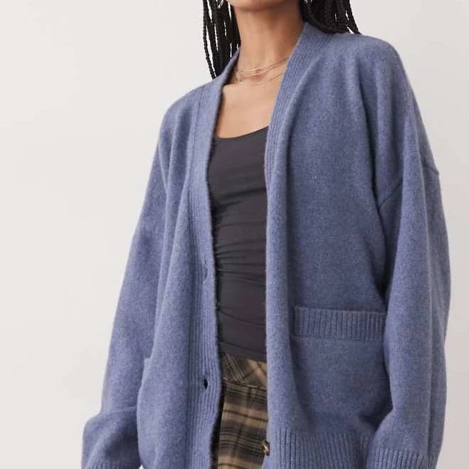 Monki Knit Button Front Cardigan