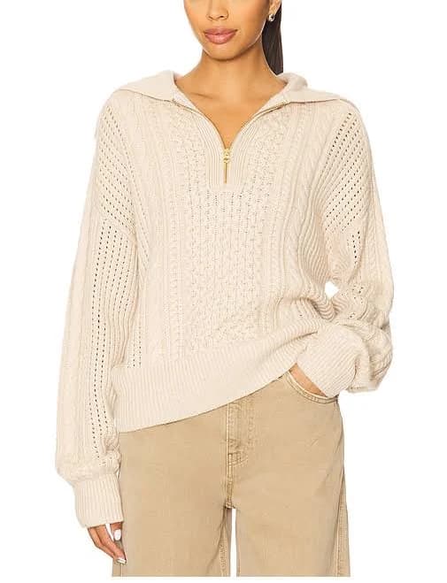 Varley Women's Viscose Camello Cable Sweater