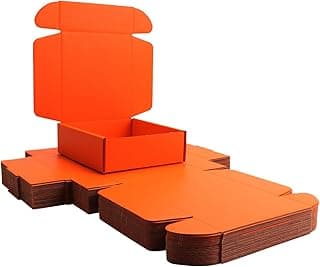 Small Orange Shipping Packaging Boxs KAXILU 20pcs Shipping Boxs L6xW6xH2 inch Suitable E-Commerce Packaging