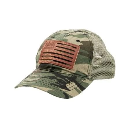 John Deere Men's Traditional Camo Leather Baseball Cap