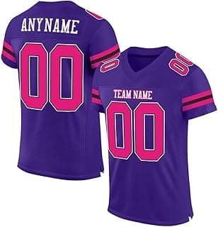 Customizable Football Jersey for Men Women Youth, Classic Design, Athletic Sports Shirt Personalized Name Number