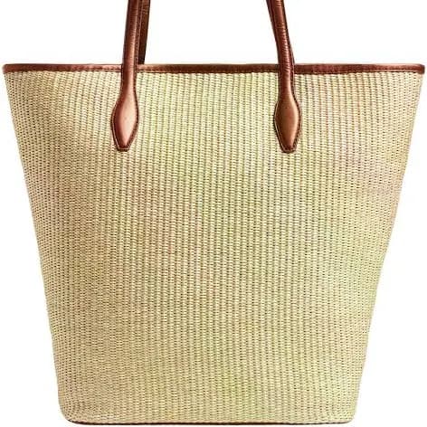 Madewell Straw and Leather Tote