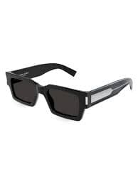 Saint Laurent Monogram Hinge 52MM Acetate Square Sunglasses | Saks Fifth Avenue