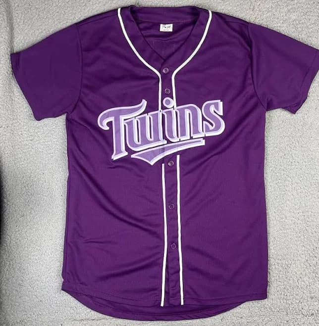 Minnesota Twins Purple Prince Jersey Adult Size Medium Sga Baseball