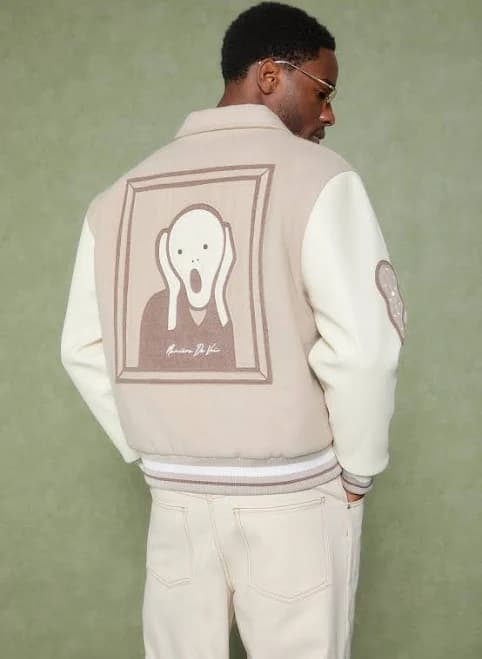 Manière De Voir Men's Wool-Blend Varsity Jacket