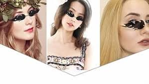 Amazon.com: VANANA Fire Flame Sunglasses Rimless Wave Flame Shape Sunglasses Novelty Fire Shaped Glasses Eyewear for Party for Women Men (Black) : Clothing, Shoes & Jewelry