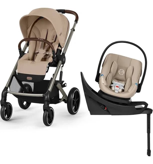 Cybex Balios S Lux + Aton G2 Swivel Travel System Bundle - Almond Beige