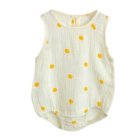 Yuncity Kids Onesie Short Sleeve Crew Neck Graphic Print Romper Summer Comfortable Daily Wear Boys Jumpsuit Size 12-18 Months Yellow, Kids Unisex
