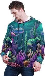 Amazon.com: Linnyio Colorful Sea Fishes Art Hoodies Hooded Athletic Sweatshirts 3D Print Hoodie for Girl Boy Men : Clothing, Shoes & Jewelry