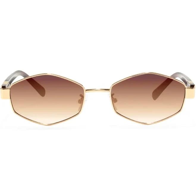 Elklook Celestine Gold Geometric Metal Sunglasses