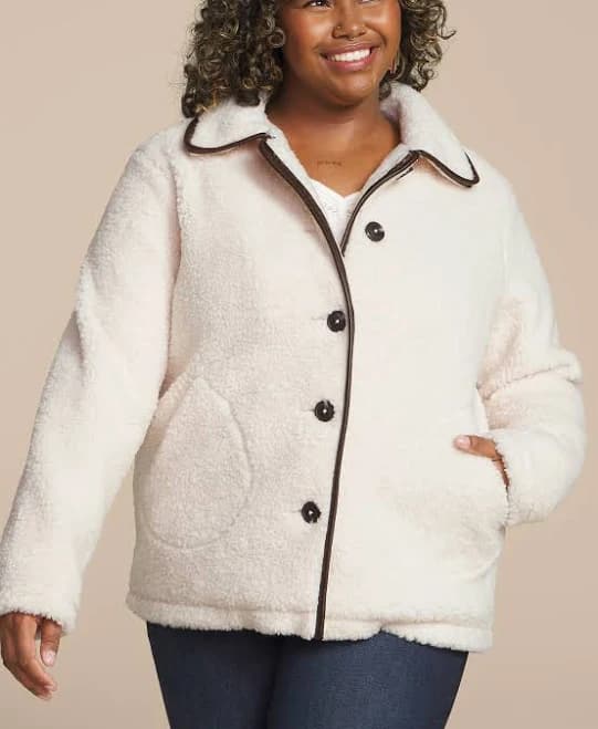 maurices Plus Size Sherpa Faux Leather Jacket