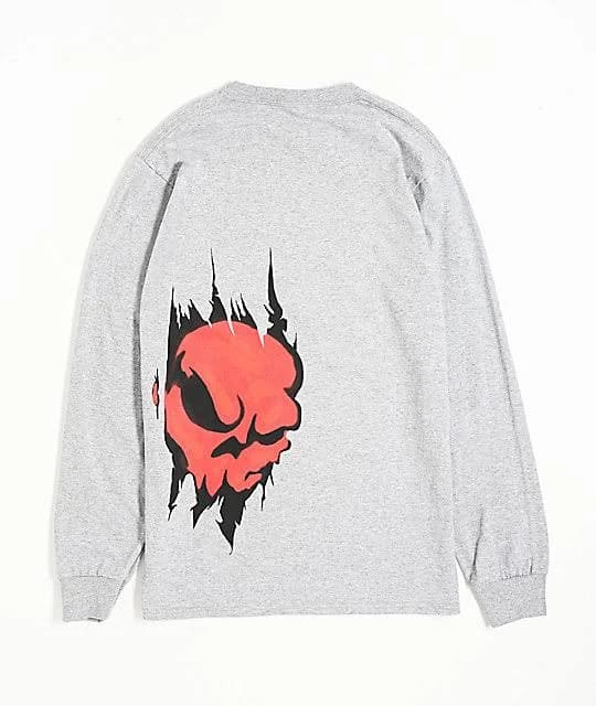 Empyre Ripped Grey Long Sleeve T-Shirt