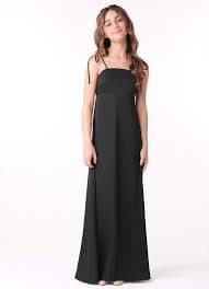 Azazie Violeta Junior Ready to Ship Bridesmaid Dress in Black | Azazie