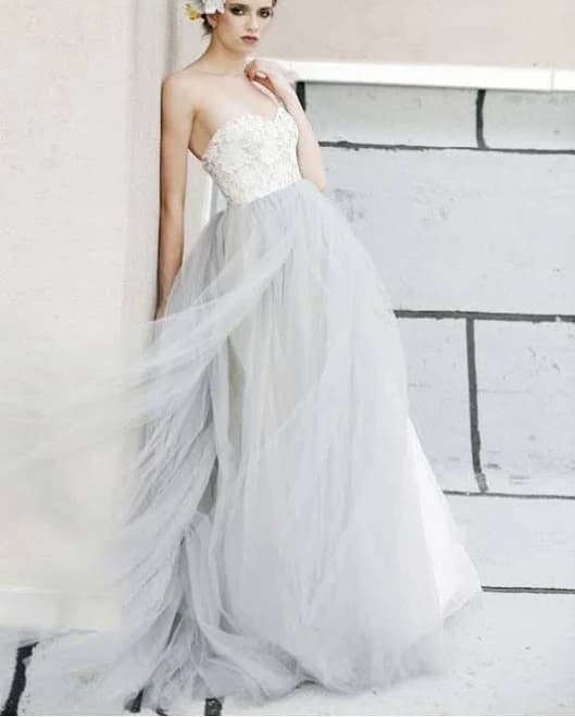A-Line Tulle Sweetheart Wedding Dress