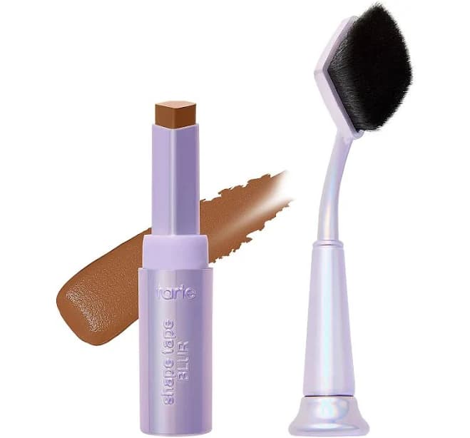 tarte Shape Tape Blur Hydrating Concealer Stick with Brush,53G Deep Golden