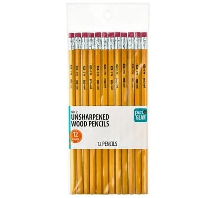 Pen+gear Unsharpened Wood Pencils #2 HB Lead