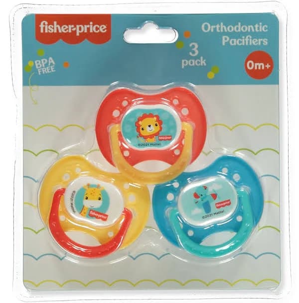 Fisher-Price Baby Orthodontic Pacifiers 3-Pack