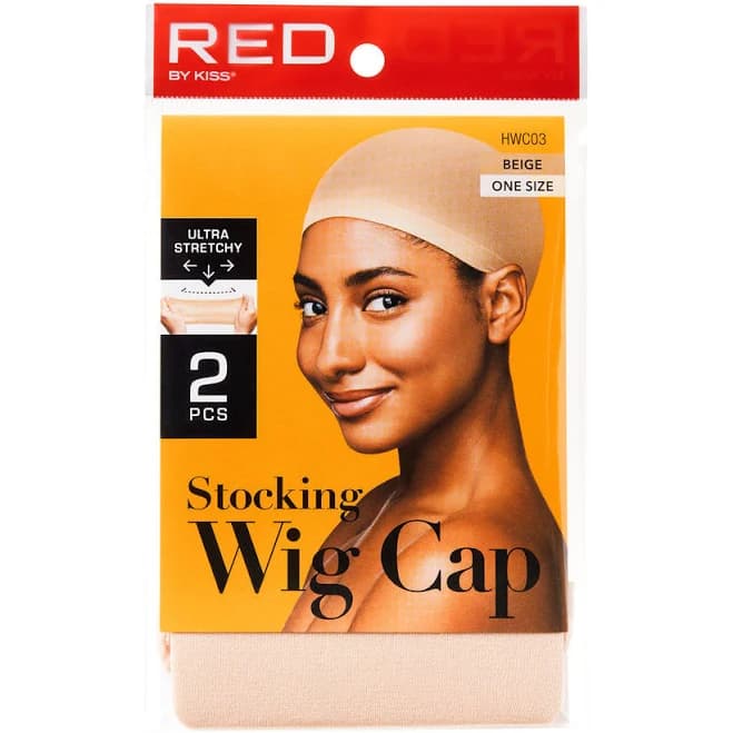 Red by Kiss Stocking Wig Cap (2pcs) Beige