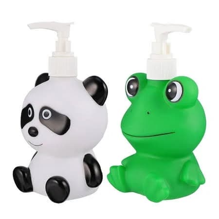 2 Pcs Liquid Bottle Toiletry Bottles Shampoo Bottle Cartoon Soap Dispenser Pump Shampoo Cartoon Bottle Child