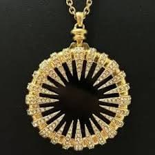 J. Crew | Jewelry | Jcrew Black And Gold Starburst Medallion Pendant Necklace | Poshmark
