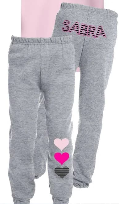 Stripe Heart Sweatpants