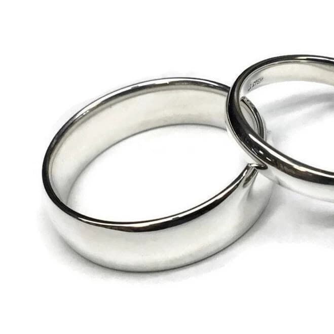 Classic Silver Rounded Wedding Band