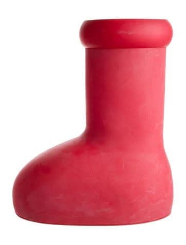 MSCHF Rubber Rain Boots in Red, Men's 10