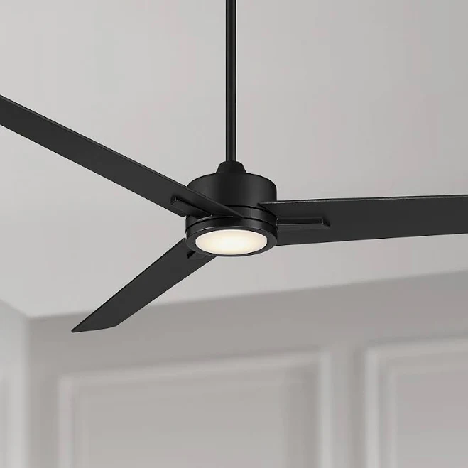 Casa Vieja Monte Largo 60" Modern 3 Blade Indoor Ceiling Fan with Dimmable LED Light and